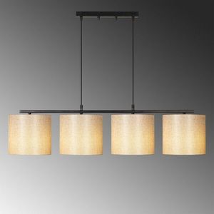 Lustra, Valiz - 4706, Opviq, 110 x 25 x 120 cm, 4 x E27, 40W, negru/crem imagine