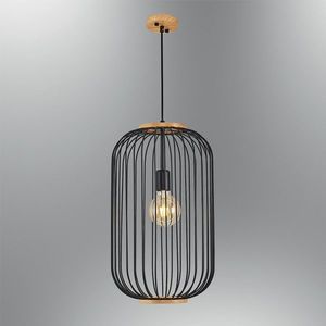 Lustra, L1277 - Black, Lightric, 30 x 120 cm, 1 x E27, 40W, negru imagine