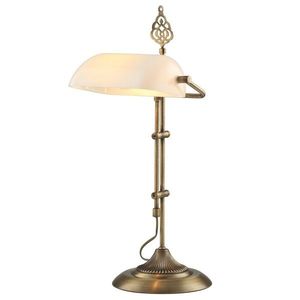 Lampa de masa, ML-9063-White, Avonni, 30 x 20 x 56 cm, 1 x E27, 60W, alb/aramiu antic imagine