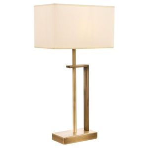 Lampa de masa, ML-9109-1E, Aurora, 30 x 18 x 60 cm, 1 x E27, 60W, crem/aramiu antic imagine