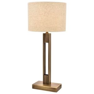 Lampa de masa, ML-9108-1E, Aurora, 30 x 60 cm, 1 x E27, 60W, crem/aramiu antic imagine