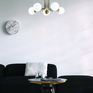Lustra, Daisy - 146-AV2, Sheen, 80 x 80 x 34 cm, 5 x E27, 40W, auriu/alb imagine