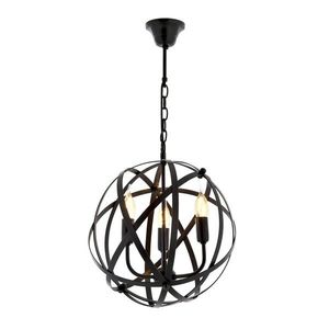 Lustra, AV-4183-3BSY, Avonni, 36 x 75 cm, 3 x E27, 60W, negru imagine