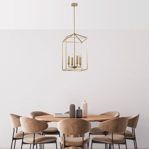 Lustra, Till - 13256, Fulgor, 35 x 35 x 107 cm, 4 x E14, 40W, auriu imagine