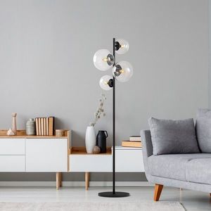 Lampadar, Fazli - 10522, Fulgor, 33 x 33 x 162 cm, 4 x E14, 40W, negru imagine