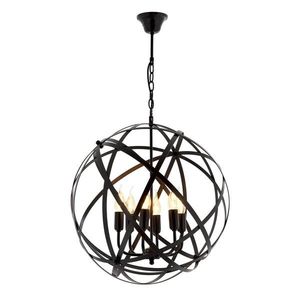 Lustra, AV-4183-6BSY, Avonni, 50 x 90 cm, 6 x E14, 40W, negru imagine