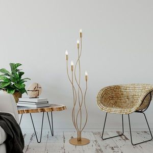 Lampadar, Bonibon - 13237, Fulgor, 35 x 155 cm, 5 x E14, 40W, auriu imagine