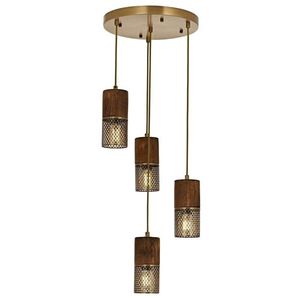 Lustra, Av-1830-4Et, Aurora, 35 x 100 cm, 4 x E27, 60W, aramiu antic imagine