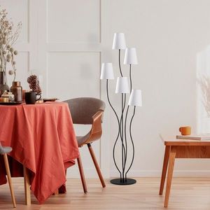 Lampadar, Bonibon - 13234, Fulgor, 44 x 44 x 160 cm, 5 x E14, 40W, negru/alb imagine