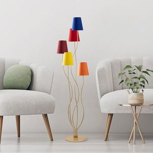 Lampadar, Bonibon - 13238, Fulgor, 44 x 44 x 160 cm, 5 x E14, 40W, multicolor imagine