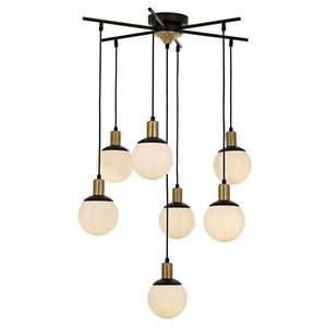 Lustra, Av-1838-7Bsy, Aurora, 70 x 110 cm, 7 x E27, 60W, negru imagine
