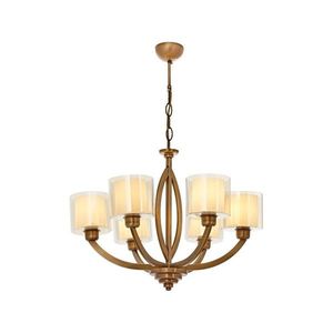 Lustra, Av-1876-6E, Aurora, 65 x 80 cm, 6 x E27, 60W, crem/aramiu antic imagine