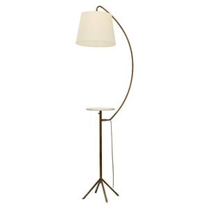 Lampadar, LM-9126-1E, Aurora, 60 x 180 cm, 1 x E27, 60W, crem/aramiu antic imagine