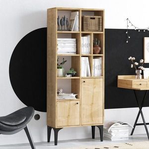Biblioteca, Emerald, Castor 393MRD1233, 60 x 175 x 30 cm, pal melaminat, stejar imagine