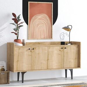 Consola, Emerald, Navi, 150 x 80 x 40 cm, pal melaminat, stejar imagine