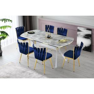 Masa dining, Nmobb, Ikon, 180 x 77 x 90 cm, mdf/plastic, gri imagine