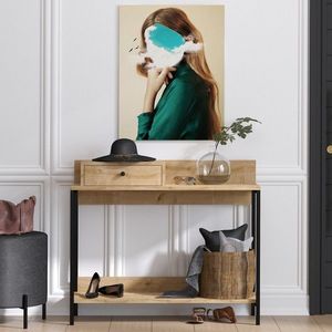 Comoda, Emerald, Alix, 100 x 87 x 35 cm, pal melaminat, stejar/negru imagine