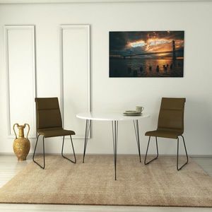Masa, Comforty, Sandalf 801CMY2930, 90 x 75 x 90 cm, pal melaminat, alb lucios imagine