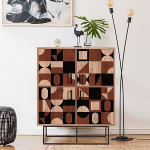 Dulap multifunctional, Sapphire, Quantum Solo - Chess, 93 x 115 x 36 cm, pal melaminat, multicolor imagine