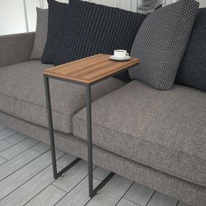 Masa pentru laptop, Comforty, Callen, 46 x 62 x 26 cm, pal melaminat/metal, nuc/negru imagine