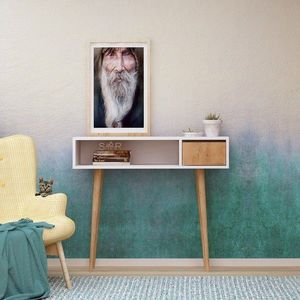 Consola, Mod Design, Kiogi, 100 x 94 x 30 cm, pal melaminat, stejar/alb imagine
