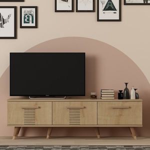 Comoda TV, Olivia, Asimo, 150 x 45 x 35 cm, pal melaminat, stejar imagine