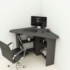 Birou, Arnetti, Corner, 80x73.8x80 cm, PAL, Antracit imagine
