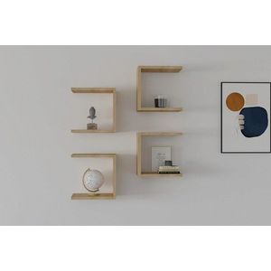 Raft de perete, Asse Home, Base, 30x30x19.6 cm, PAL , Maro imagine