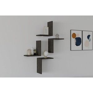 Raft de perete, Asse Home, Face, 28.2x31.8x19.6 cm, PAL, Maro imagine