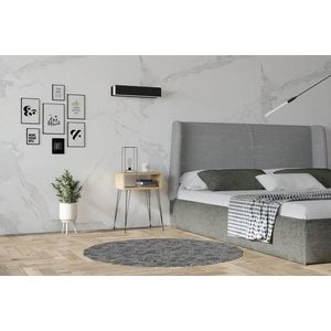 Noptiera, Asse Home, Tenby, 45x63x30 cm, PAL, Stejar / Negru imagine
