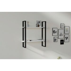 Raft de perete, Asse Home, Buba, 70x70x22 cm, Alb imagine