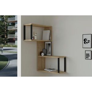 Raft de perete, Asse Home, Lecco , 84x52x20 cm, Maro imagine