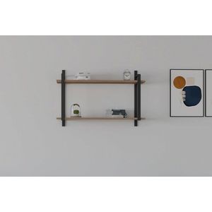 Raft de perete, Asse Home, Abat, 90x60x22 cm, Maro imagine