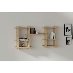 Raft de perete, Asse Home, Tefo, 117x60x20 cm, Maro imagine