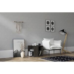 Masuta, Asse Home, Marry, 50x50x50 cm, Antracit imagine