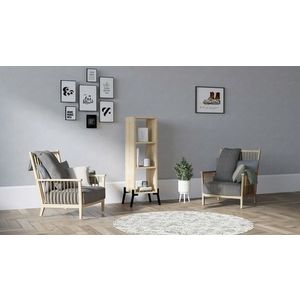 Corp biblioteca, Asse Home, Gordes, 30x101x30 cm, Maro imagine