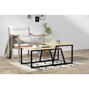 Masuta de cafea, Asse Home, Boyce, 75x37x50 cm, Stejar / Negru imagine
