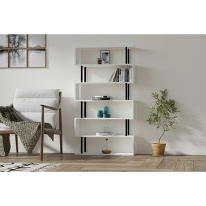 Corp biblioteca, Asse Home, Hector, 90x162.6x22 cm, Alb imagine