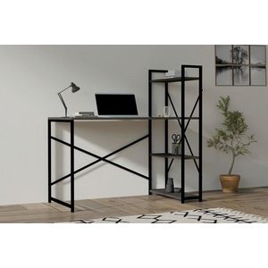 Birou, Asse Home, Zernez, 120x75x60 cm, Antracit imagine
