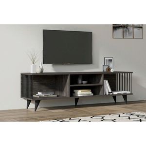 Comoda TV, Asse Home, Josef, 160x48.6x40 cm, Antracit imagine