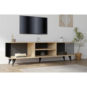 Comoda TV, Asse Home, Josef, 160x48.6x40 cm, Maro imagine