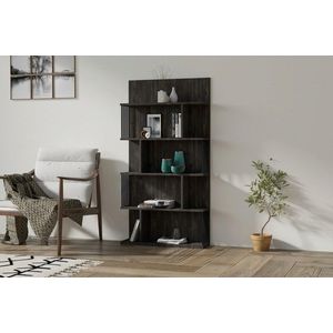 Corp biblioteca, Asse Home, Alex, 80x160x21.8 cm, Antracit imagine