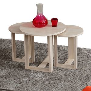 Set masute 3 piese, Comforty, Mira, Stejar imagine