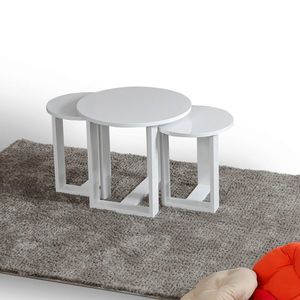 Set masute 3 piese, Comforty, Mira, Alb imagine