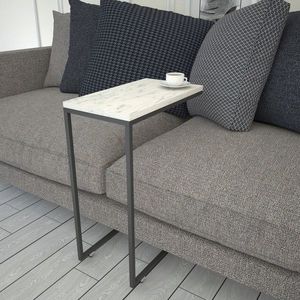 Masuta, Comforty, Callen, 46x62x26 cm, Alb/Negru imagine