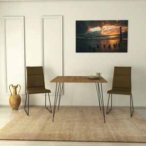 Masa, Comforty, Sandalf Square, 90x75x90 cm, Stejar caucazian imagine
