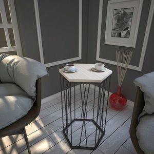 Masuta, Comforty, Cetrus, 40x62x35 cm, Stejar / Negru imagine