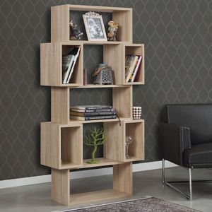 Corp biblioteca, Comforty, Box, 84x160x30 cm, Stejar deschis imagine