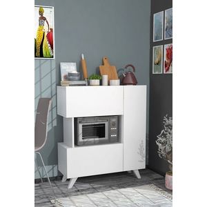Dulap multifunctional, Coraline, Bambi, 90x102x31.5 cm, Alb imagine