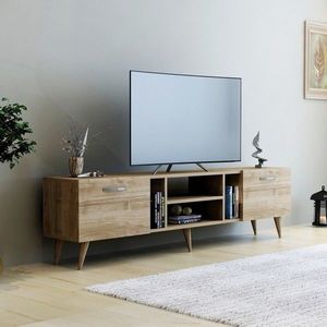 Comoda TV, Coraline, Rudy, 180x41.6x29.6 cm, Maro imagine